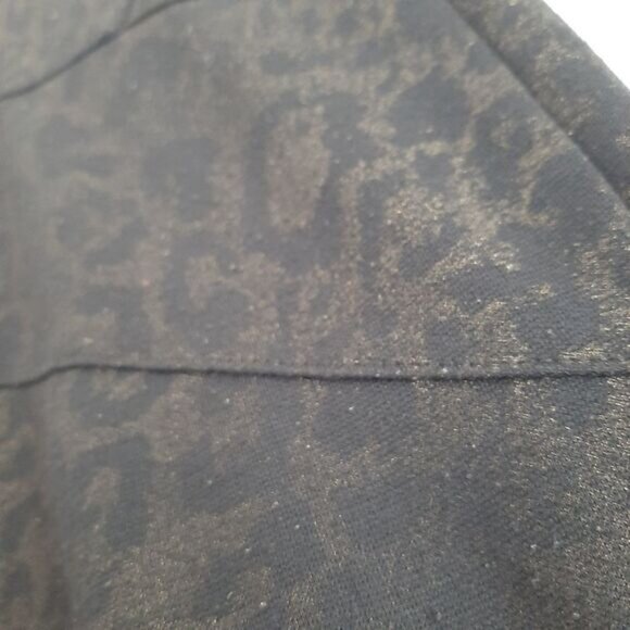 FREE PEOPLE Leopard Pull-On Crop Leggings Sz M Flawed - Picture 6 of 14